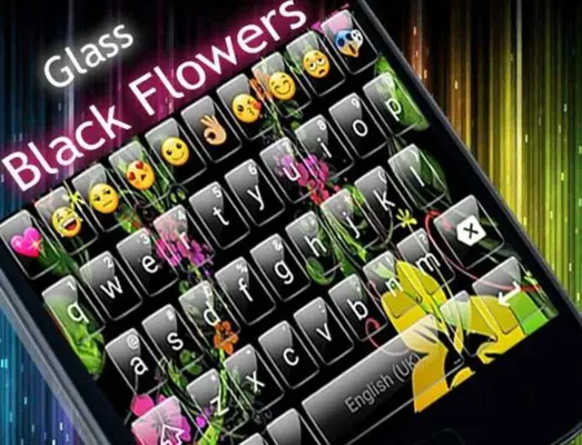 Emoji Keyboard Glass BlackFlow android App screenshot 0