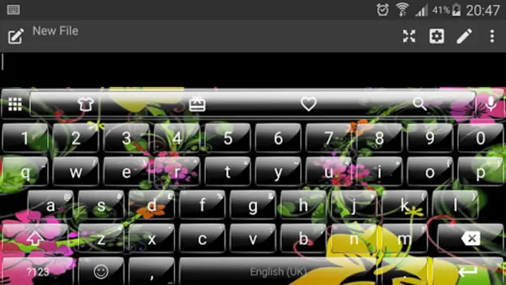 Emoji Keyboard Glass BlackFlow android App screenshot 1