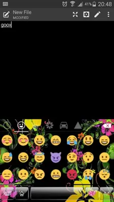 Emoji Keyboard Glass BlackFlow android App screenshot 3