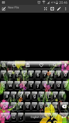 Emoji Keyboard Glass BlackFlow android App screenshot 6